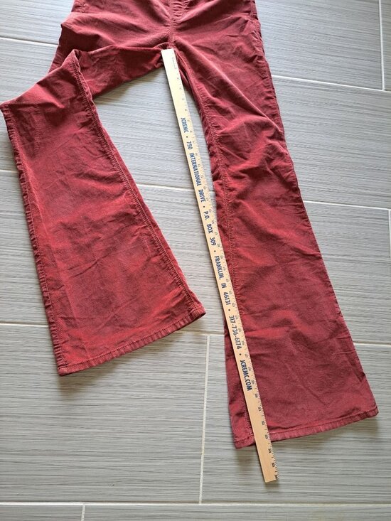 We The Free Rust Brown Flare Corduroy Pants Womens Size 27 Made Pull On Boho - Picture 6 of 12